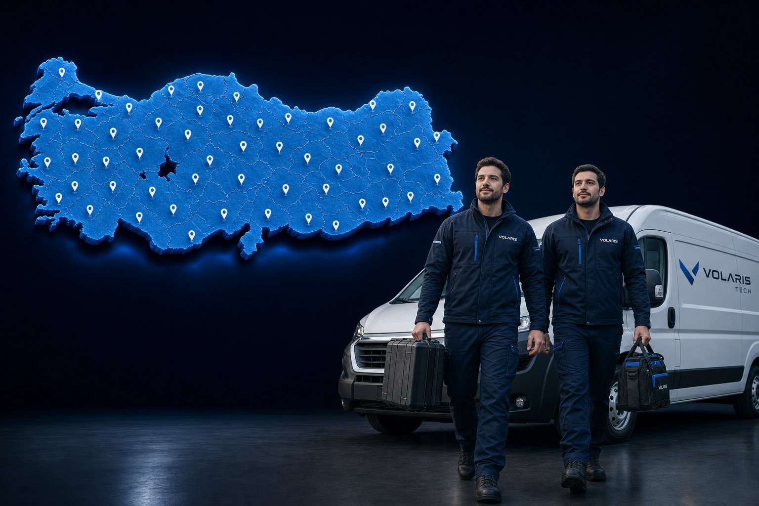 Volaristech Türkiye genelinde teknik servis ve saha ekibi